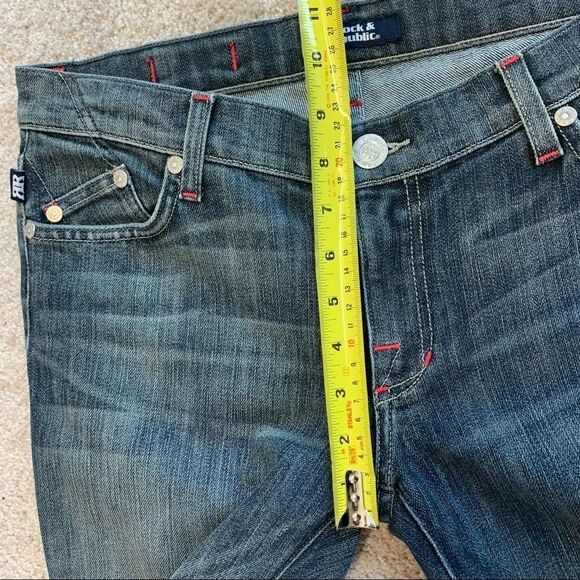 Rock & Republic pink stitching bootcut jeans Sz 30 - Picture 8 of 11